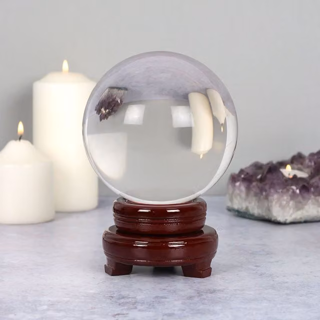 Something Different Clear Crystal Ball Tabletop Decoration, Diameter: 13 cm