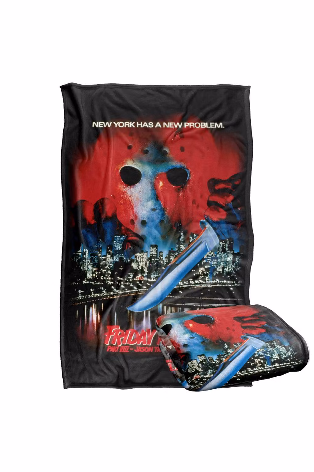 LOGOVISION Friday The 13th Jason Takes Manhattan Poster Super Soft Fleece Throw Blanket, Multicolour, W/D/H: 91 x 147 cm – 7
