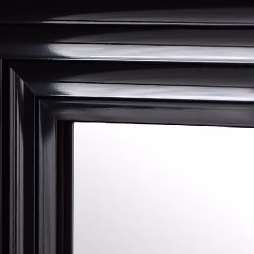Julian Bowen Tokyo Modern Tall Rectangular Dressing Mirror in Gloss Black, H: 115 cm x W: 45 cm – 4