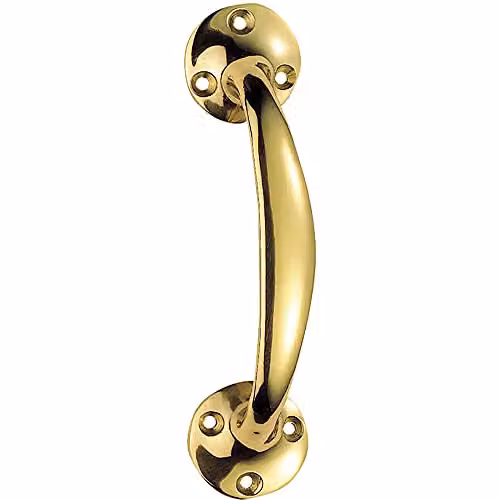 Loops Victorian Bow Shaped Pull Handle in Polished Brass