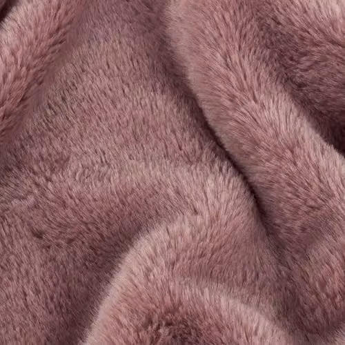 Furn Kallu Reversible Double-Sided Faux Fur Throw in Purple and Multicolour, W/D/H: 130 x 180 cm – 3