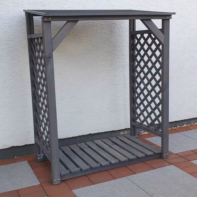 Promex Speyer Modern Grey Firewood Log Store