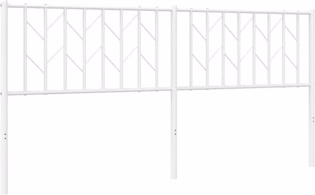 Berkfield Home Classic Metal Headboard in White, 180 cm – 1