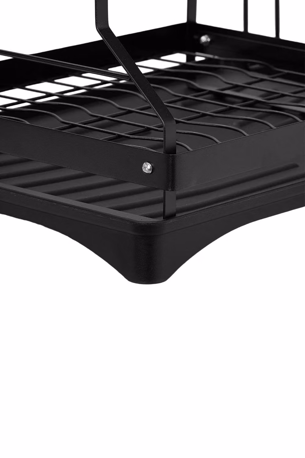 Garden Sanctuary 2-Tier Coated Steel Dish Drainer with Cup Holder in Black – 4