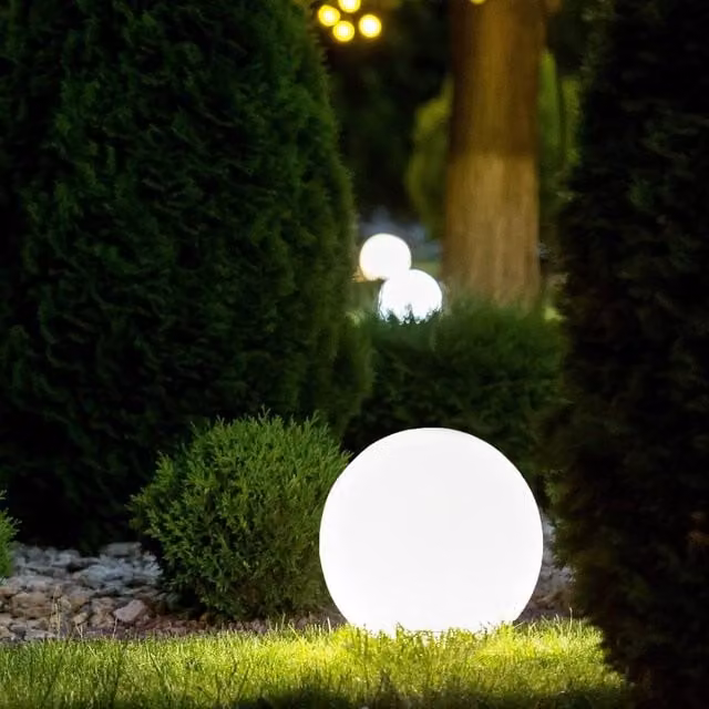 Wyld and Coco LED Ball Lamp, White, Diameter: 42 cm, IP67 Waterproof with Remote – 1