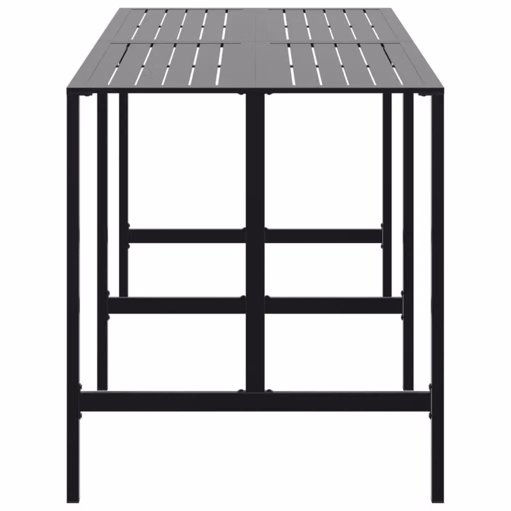 Berkfield Home Bar Table in Black Metal, W/D/H: 200 x 100 x 110 cm – 3