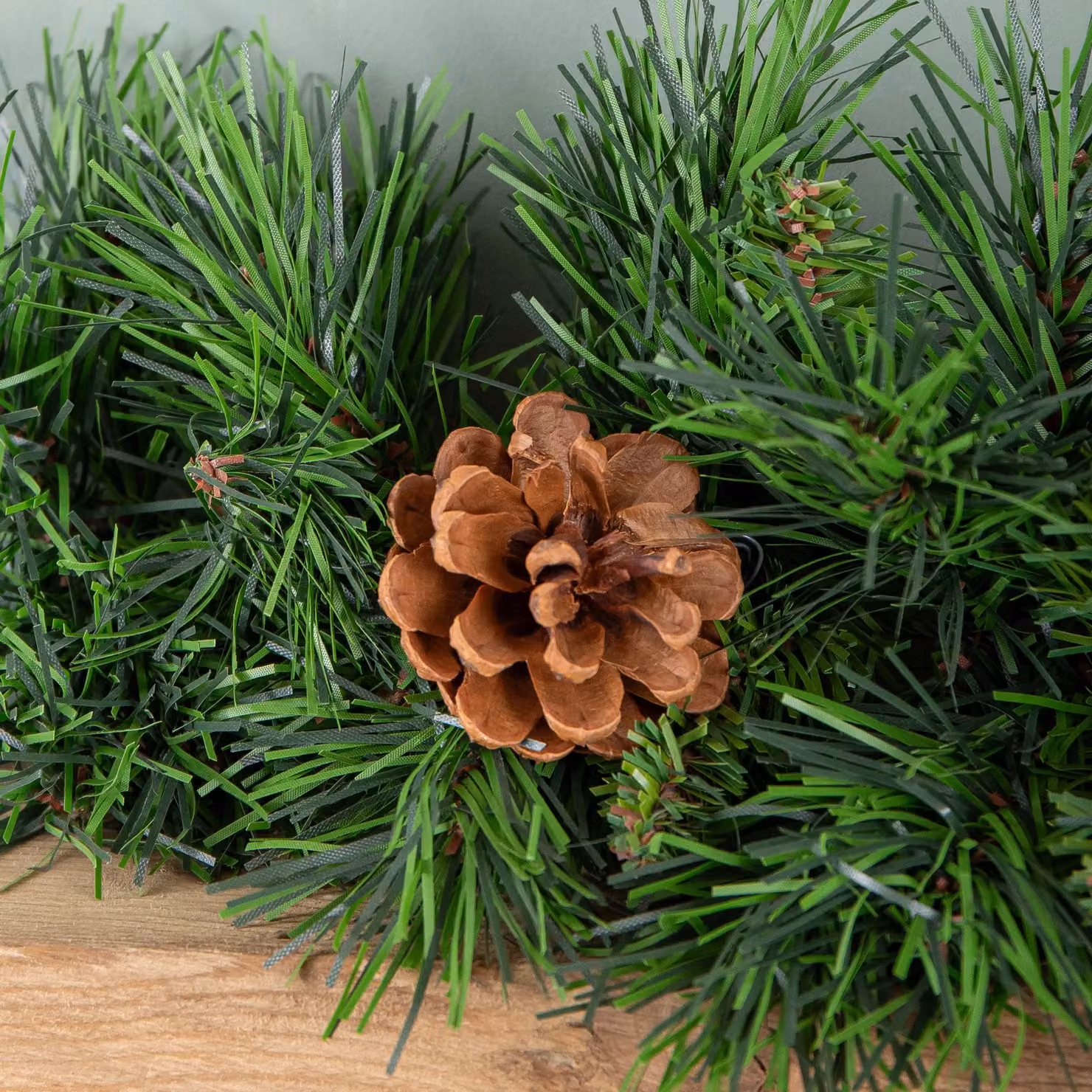 Samuel Alexander 90cm Deluxe Princess Green Christmas Garland Swag with Pinecones – 3