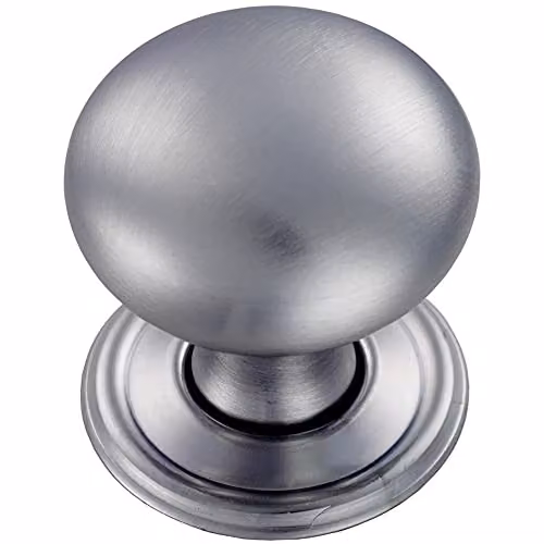 Loops Round Victorian Cupboard Door Knob in Satin Chrome, 32mm Diameter