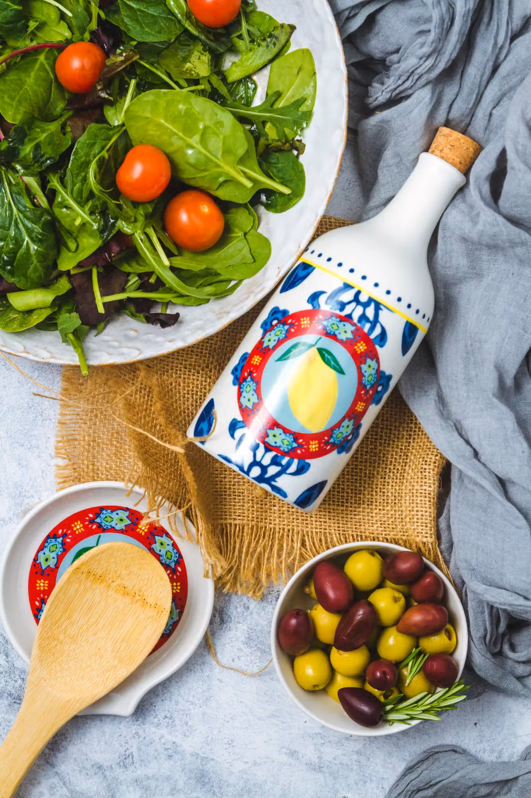 KitchenCraft World of Flavours Ceramic Oil and Vinegar Bottle Set, Multicolour – 4