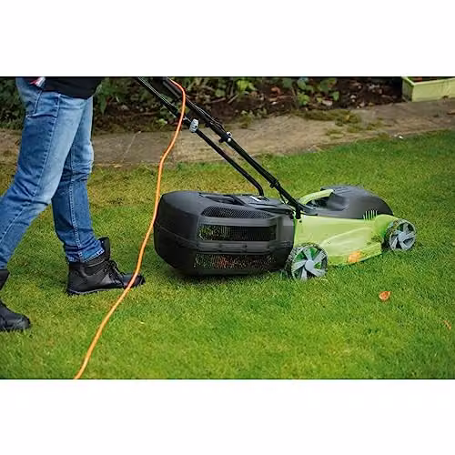 Draper Storm Force 1400W Electric Lawn Mower in Green and Black with 380mm Cutting Width and 45L Grass Collection Bag – 2