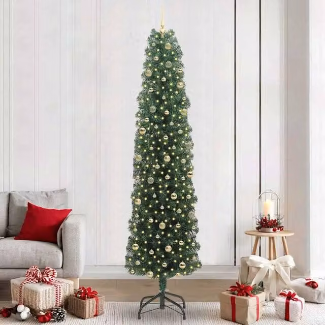 Berkfield Home Artificial Christmas Tree with 300 LEDs in Green, Height: 240 cm