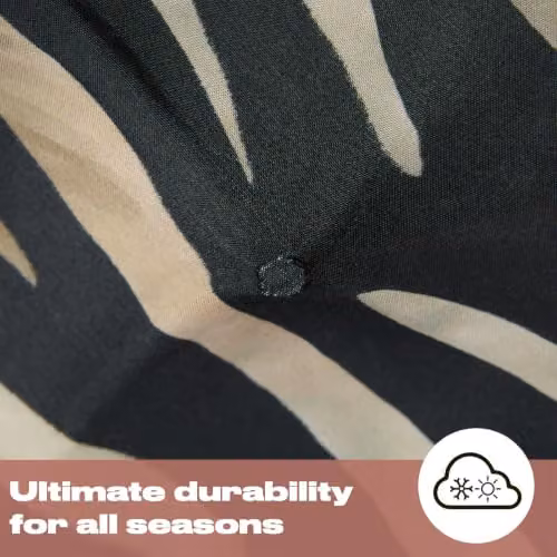 OHS 2 Pack Zebra Print Outdoor Chair Seat Pads in Black and White, W/D/H: 40 x 40 x 40 cm – 5