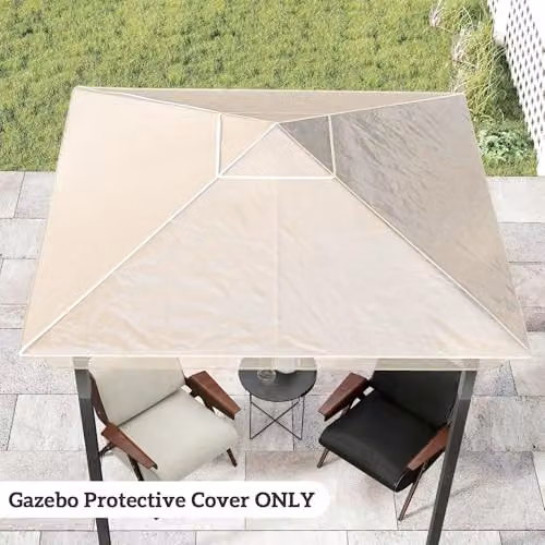 Outsunny Waterproof Transparent Gazebo Protective Cover, W: 200 cm x D: 200 cm – 3