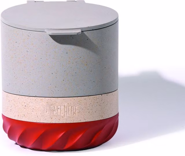La Cafetire Renew Composter and Knockbox with Flip Lid, 750ml, Grey and Multicolour