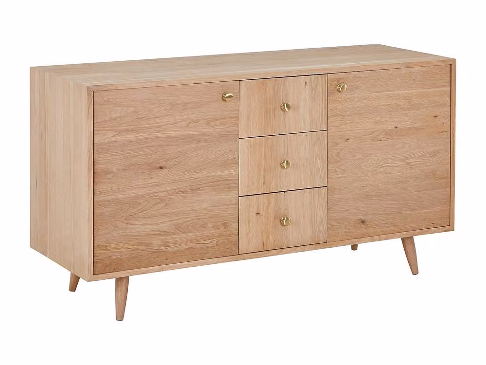 Vente-unique Solid Oak Vanity Unit in Light Natural Oak – 2