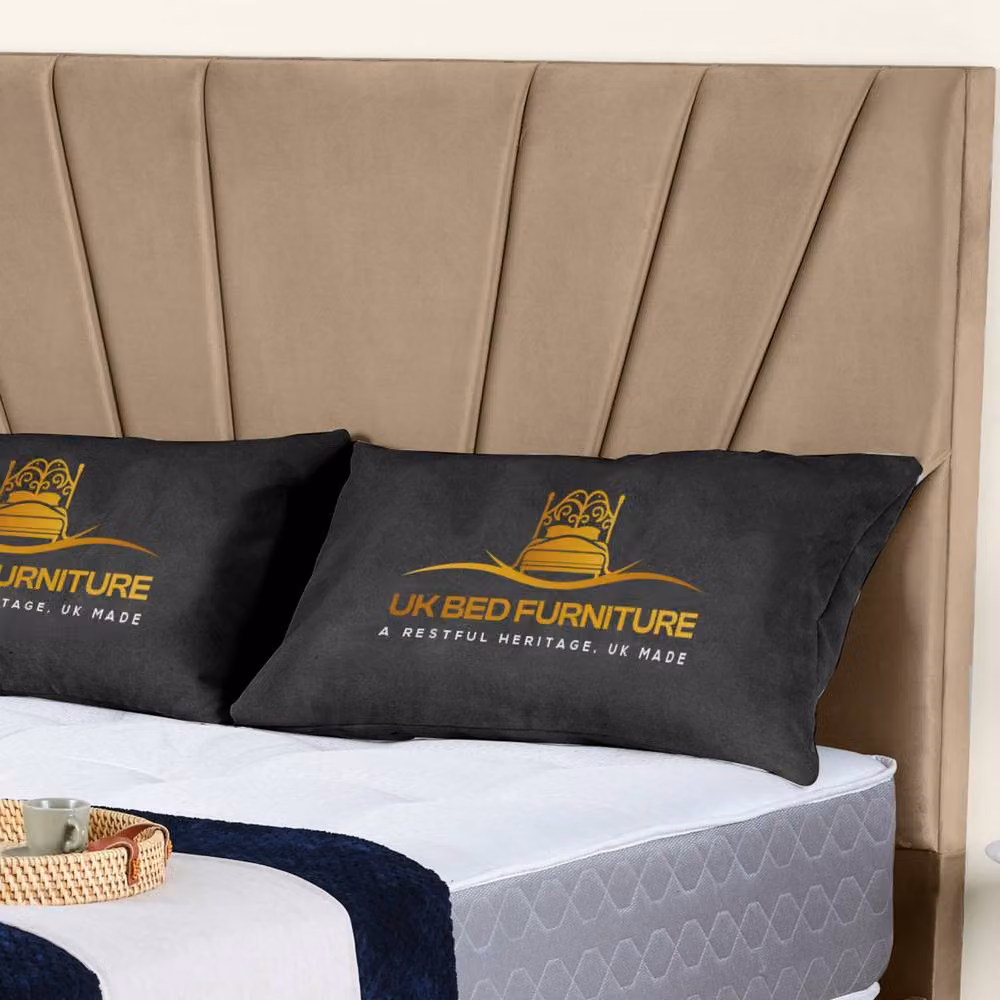 UK Bed Furniture Sunrise Upholstered Gas Lift Storage Bed in Beige, King Size (180 x 200 cm) – 2