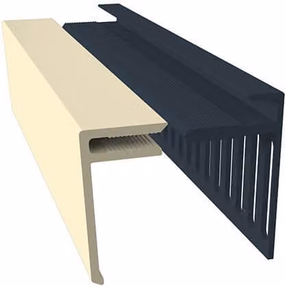 Freefoam Weatherboard Cladding Vented Top Edge Closer Trim, 25mm, Pale Gold