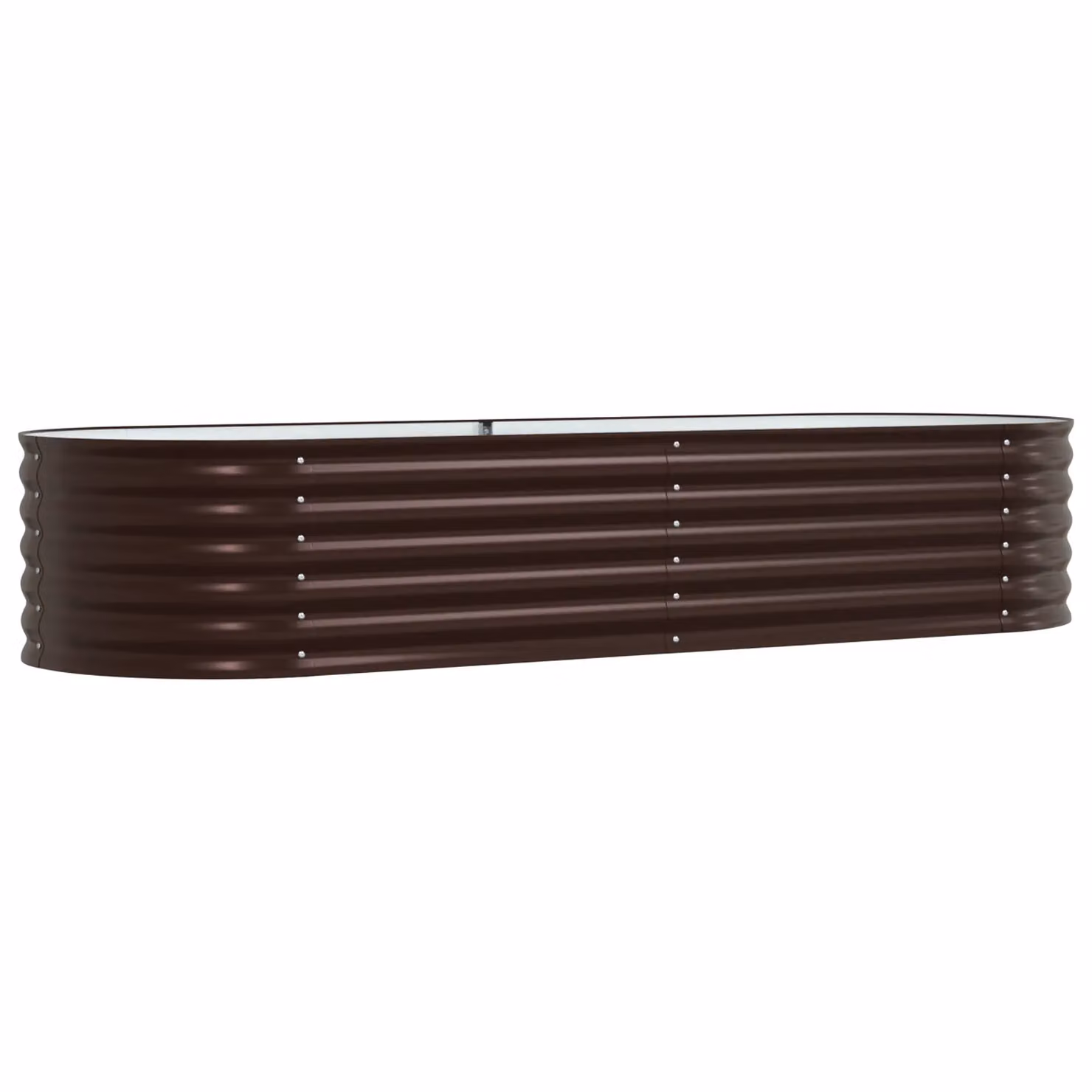 Berkfield Home Garden Brown Galvanised Steel Raised Bed W/D/H: 240 x 80 x 44 cm – 2