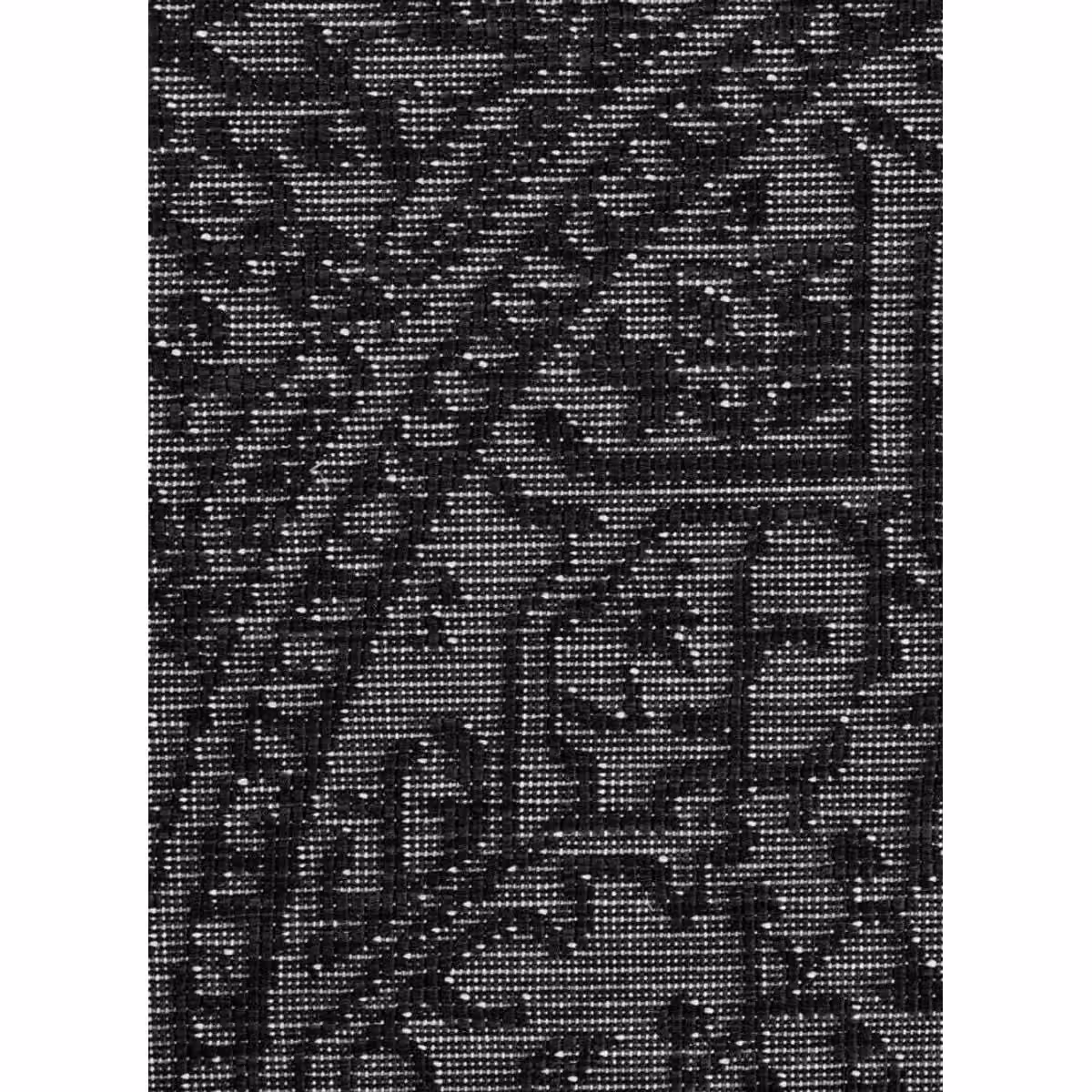 THE RUGS Kona Reversible Round Flat Woven Polypropylene Indoor Outdoor Rug in Black, Diameter: 160 cm – 1