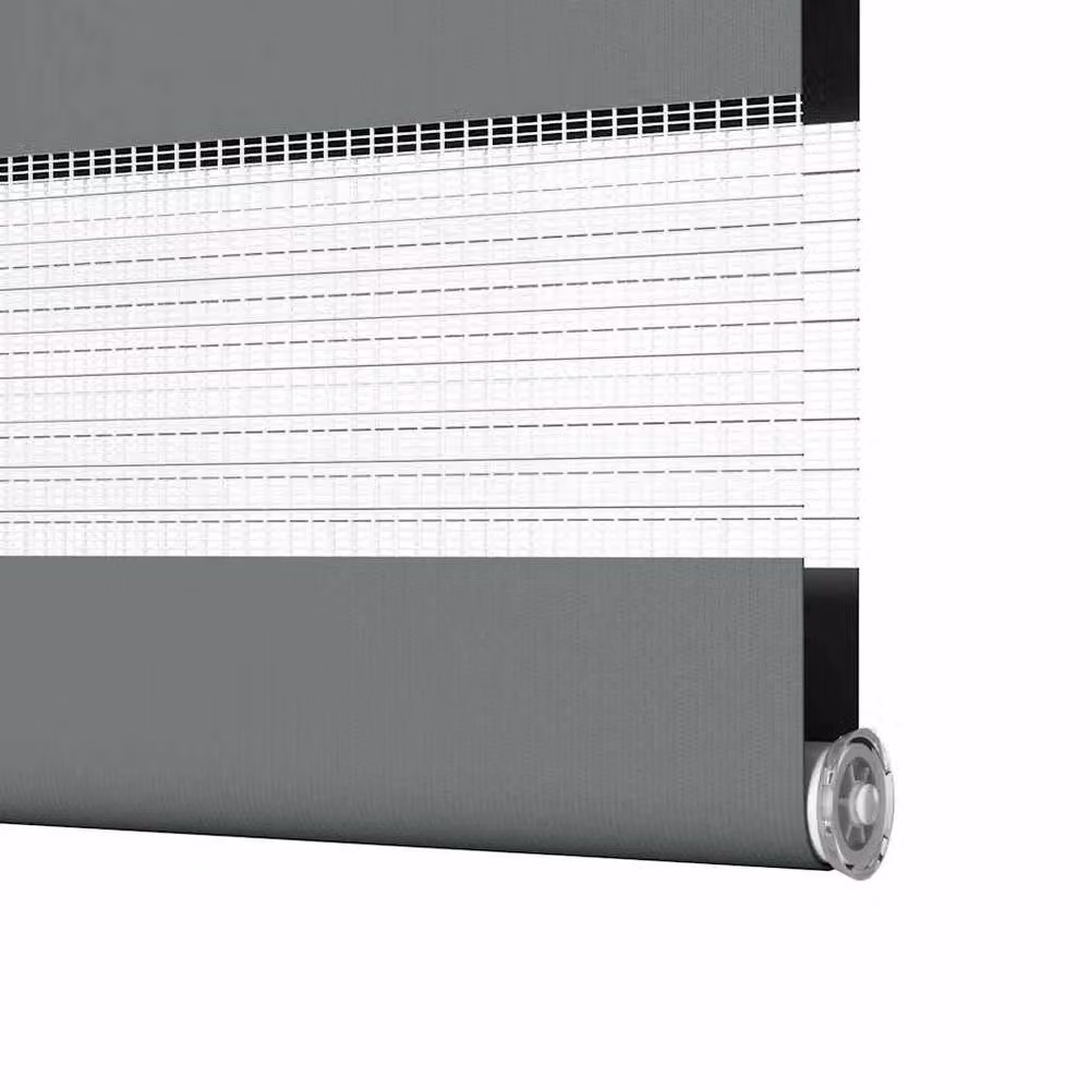 Berkfield Home Elegant Zebra Blind in Dark Grey, W: 55 cm, H: 100 cm – 4