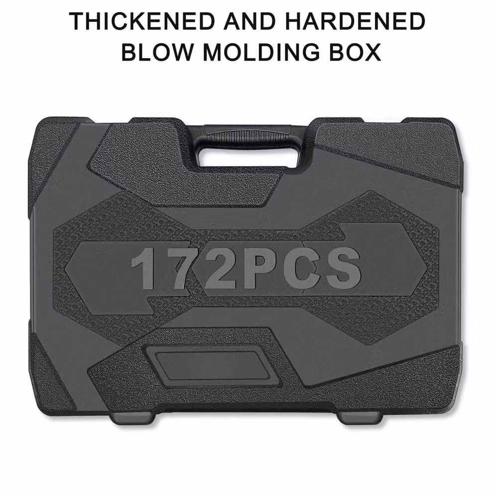 VOGREX 172-Piece Ratchet Socket Set with Case, 1/2 and 1/4 Drive, Silver – 3