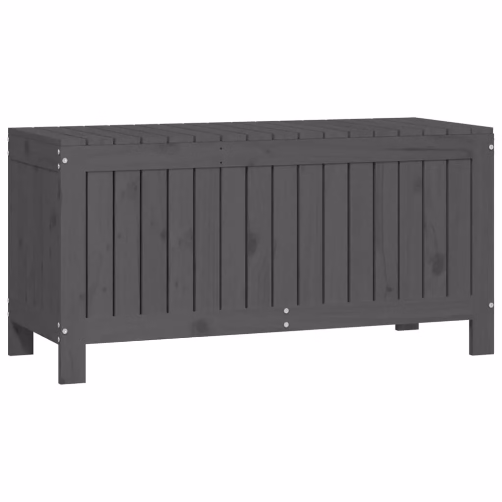 Berkfield Home Rustic Garden Storage Box in Grey Solid Pine Wood, W/D/H: 108 x 42.5 x 54 cm – 3