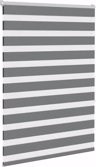 Berkfield Home Elegant Zebra Blind in Dark Grey, W: 105 cm, H: 150 cm – 1