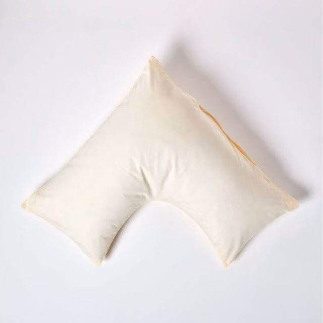 Homescapes 200 Thread Count Combed Cotton Percale Pillowcase in Beige