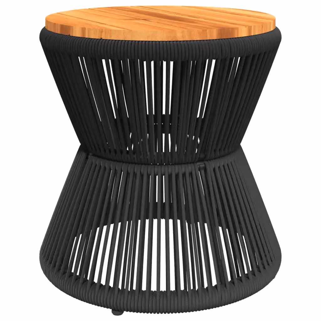 Berkfield Home Modern Acacia Wood Coffee Table with Black Wire Base, W/D/H: 45 x 44 x 44 cm – 2