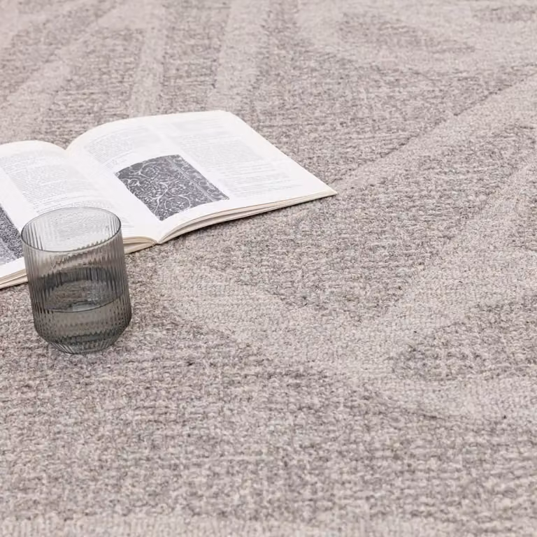 The Rug Shop UK Grey Wool Modern Abstract Easy To Clean Area Rug W: 200 cm, D: 290 cm