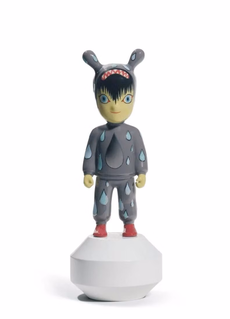 Lladró The Guest by Tim Biskup Small Numbered Edition Grey Porcelain Abstract Figurine
