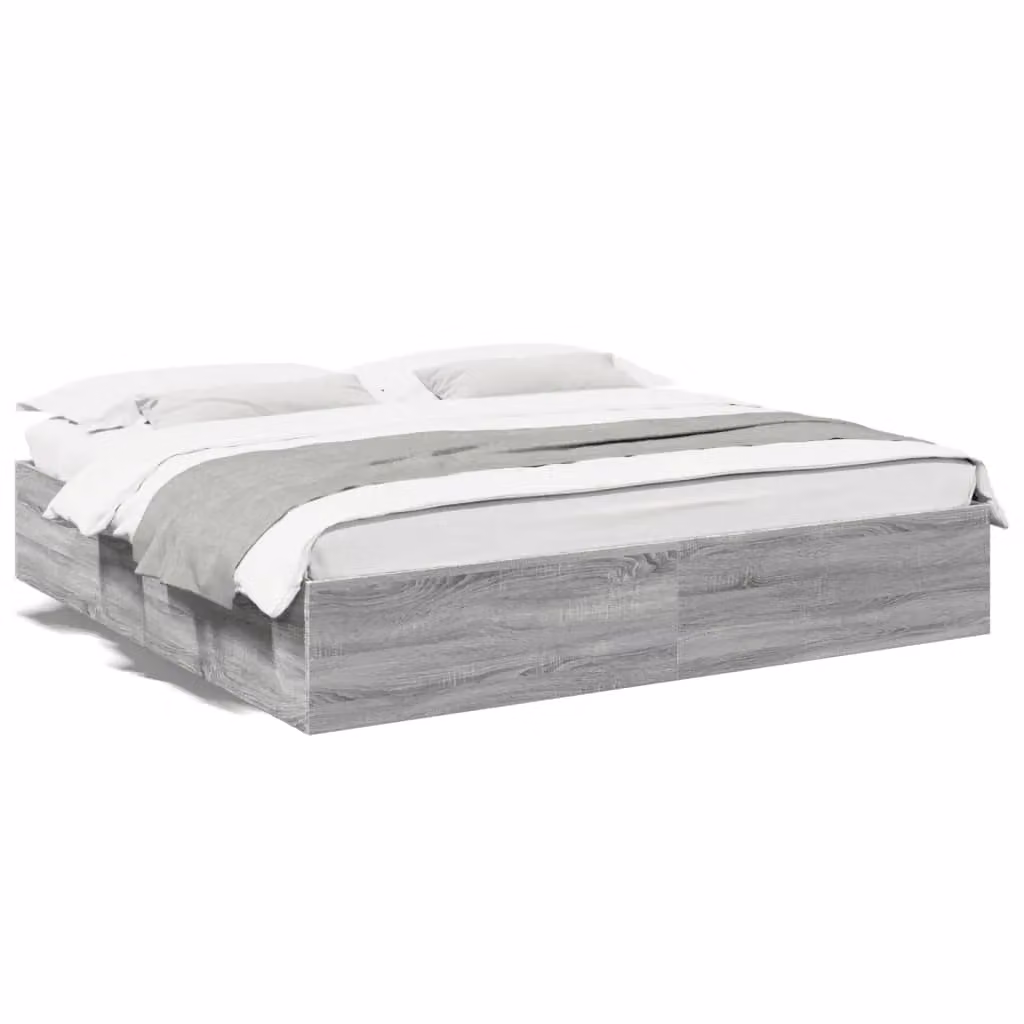 Berkfield Home Grey Sonoma Bed Frame with Drawers, W/D/H: 200 x 200 cm – 2