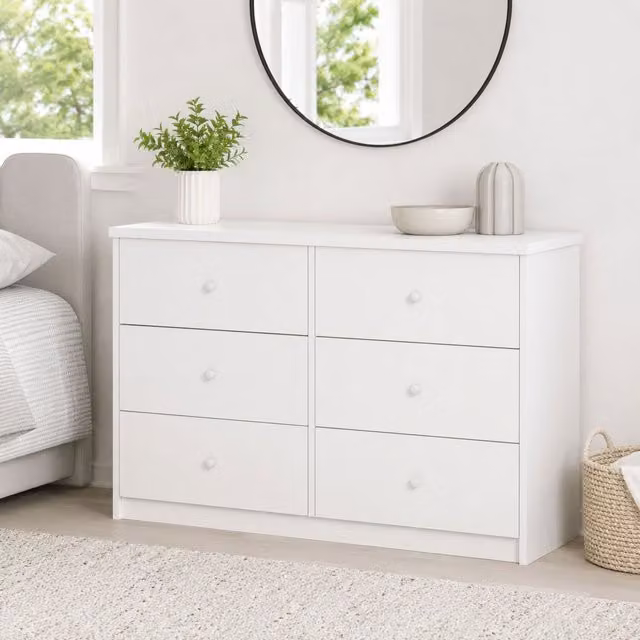 Core Products Modern White Matt Wood Bedroom Chest of Drawers