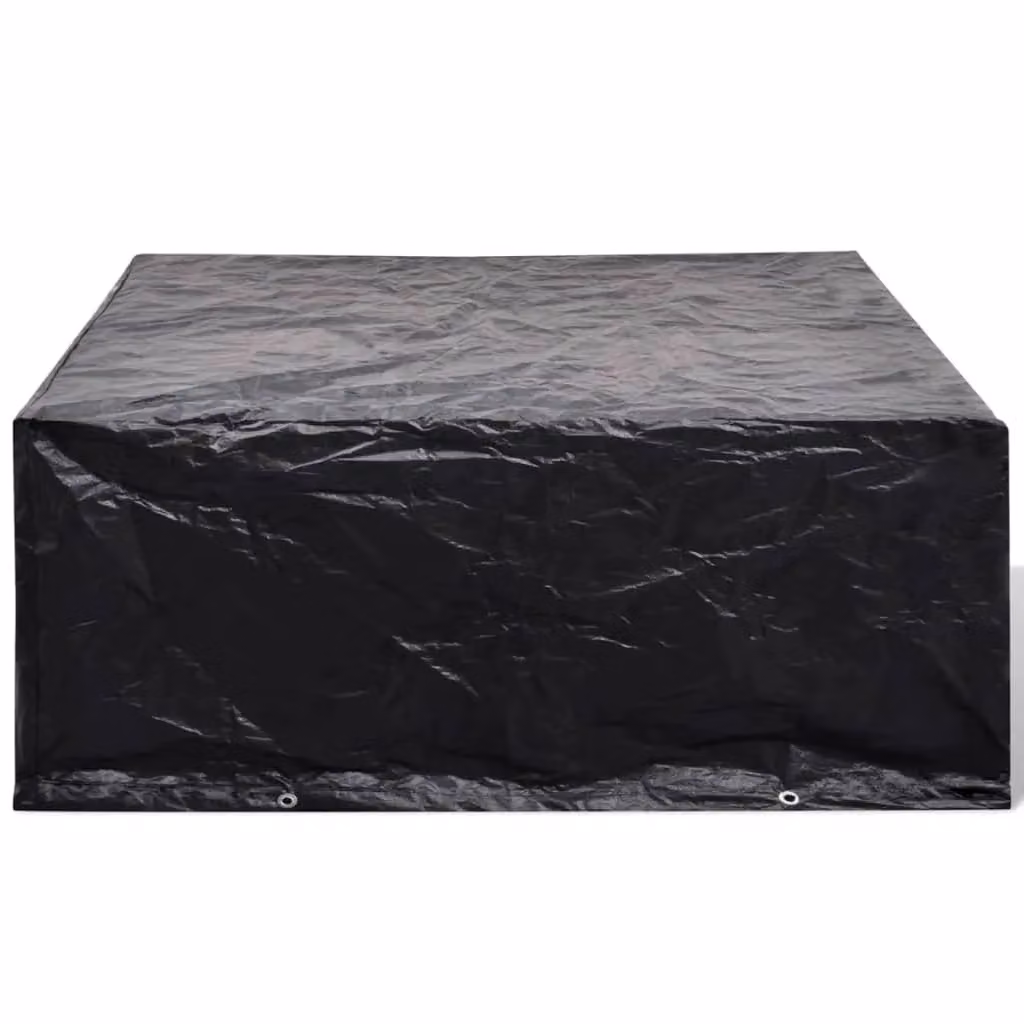 Berkfield Home Water-Repellent Garden Furniture Cover with 10 Eyelets, Black, W/D/H: 260 x 260 x 90 cm – 2
