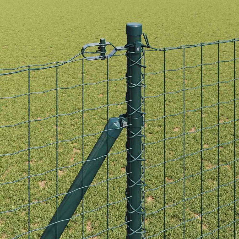 Berkfield Home Green Euro Fence with 7 Spike Posts, Galvanised Steel, 1.5 x 10 m – 3