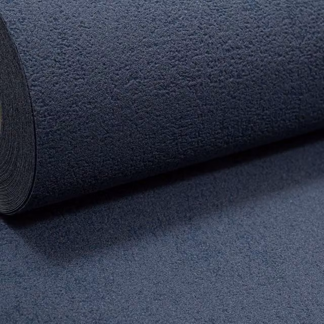 Rasch Plain Glam Soft Matt Textured Wallpaper in Blue and Grey