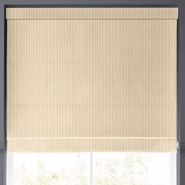 Emily Bond Oscar Stripe Made to Measure Blackout Roman Blind in Gold