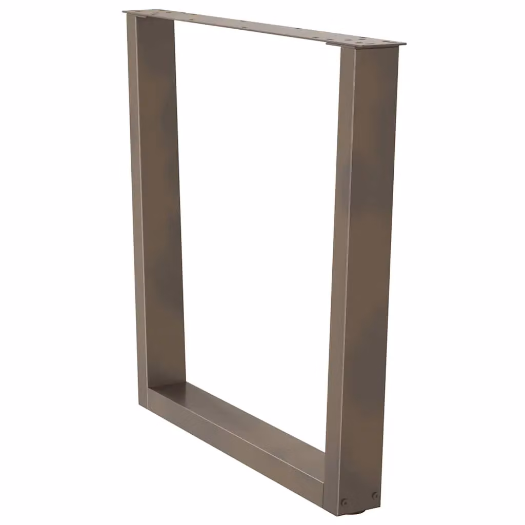 Berkfield Home V-Shape Dining Table Legs, 3 Piece Set, Brown Stainless Steel, H: 72-73.3 cm x W: 80 cm – 2