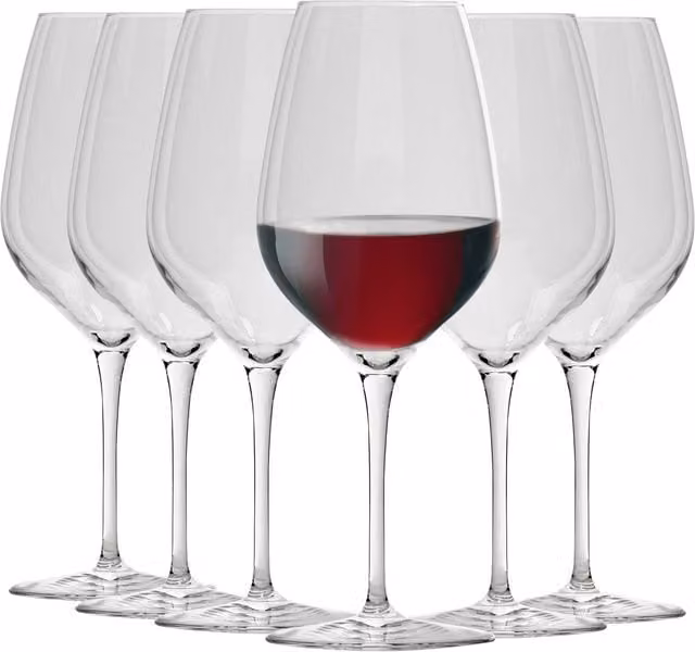 Bormioli Rocco Inalto Tre Sensi Red Wine Glasses, 550 ml, Pack of 24, Transparent – 1