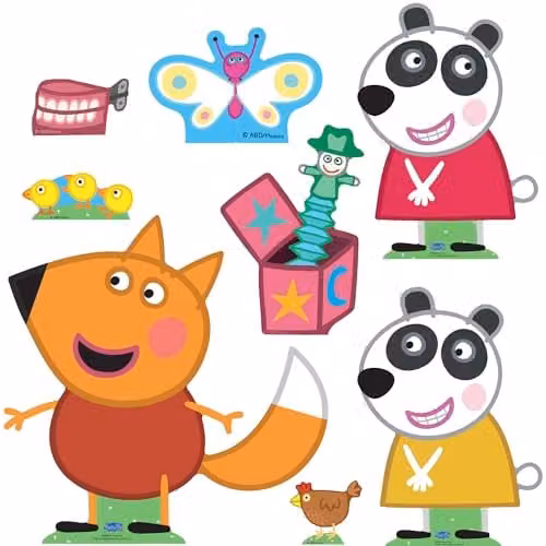 Star Cutouts Peppa Pig Freddy Fox and Panda Twins Multi Pack, Multicolour, 61 cm – 1