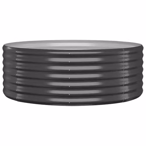 vidaXL Galvanised Steel Raised Bed in Anthracite, W/D/H: 100 x 100 x 36 cm