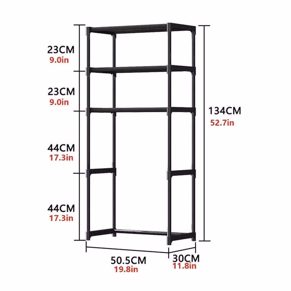 VOGREX Black Metal Toilet Storage Rack and Bathroom Organizer with Adjustable Shelves – 2