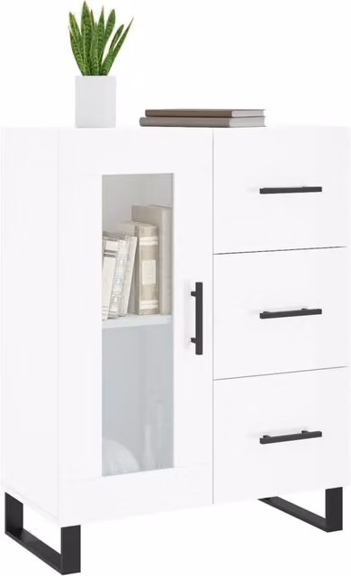 Berkfield Home High Gloss White Modern Sideboard W/D/H: 69.5 x 34 x 90 cm – 1
