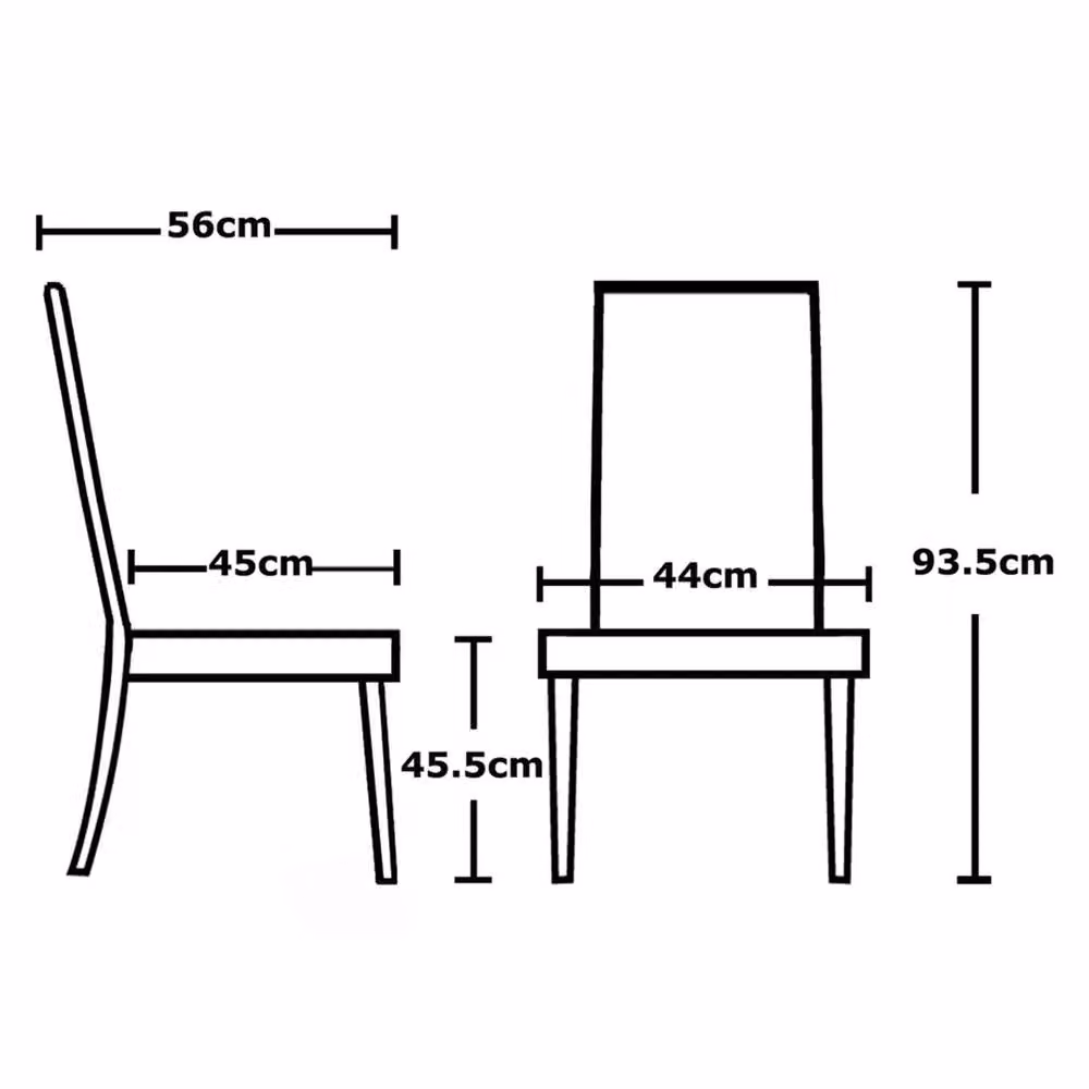 Nordara Set of 2 Cream Faux Leather Dining Chairs with Solid Wooden Legs – 2