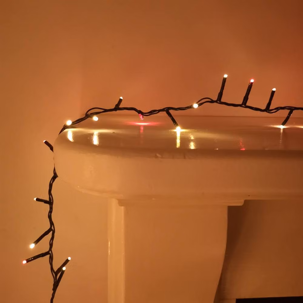 Samuel Alexander 750 LED TreeBrights Christmas String Lights with Timer in Red and Vintage Gold – 2