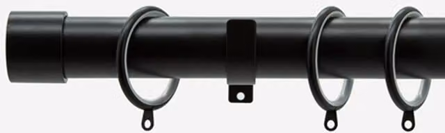 New Edge Blinds Metal Curtain Rod End Cap in Black