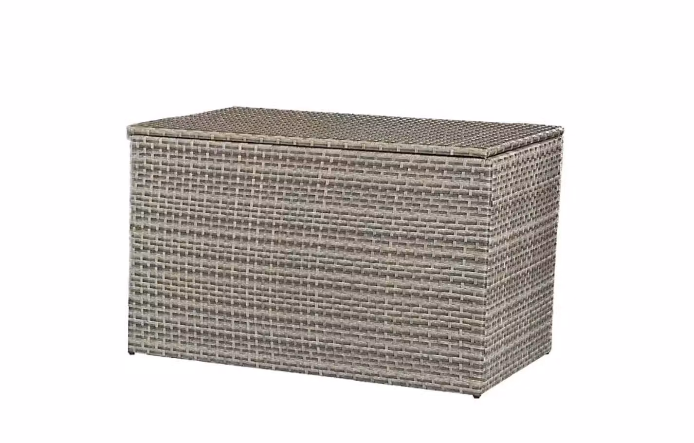 MINT Outdoor Grey Waterproof Rattan Cushion Box, W: 76 cm, D: 76 cm, H: 70 cm