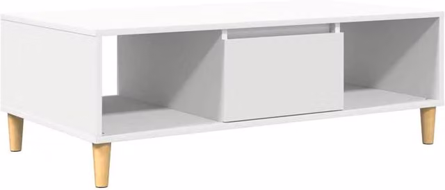 Berkfield Home Modern White Height Adjustable Coffee Table – 1