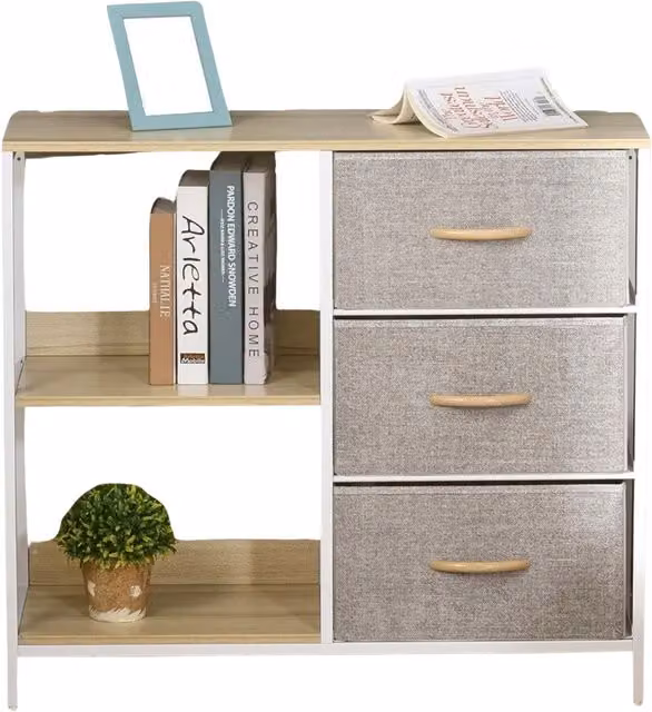 Pirlo Plush Scandinavian Style Bedroom Chest in Beige