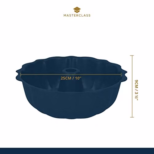 MasterClass Non-Stick Carbon Steel Bundt Tin, Grey, Diameter: 27 cm – 4